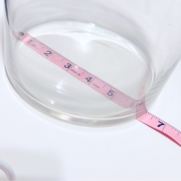 VINTAGE Minimalistic Large Wide Clear Glass Vase 8.5” - Picture 10 of 10